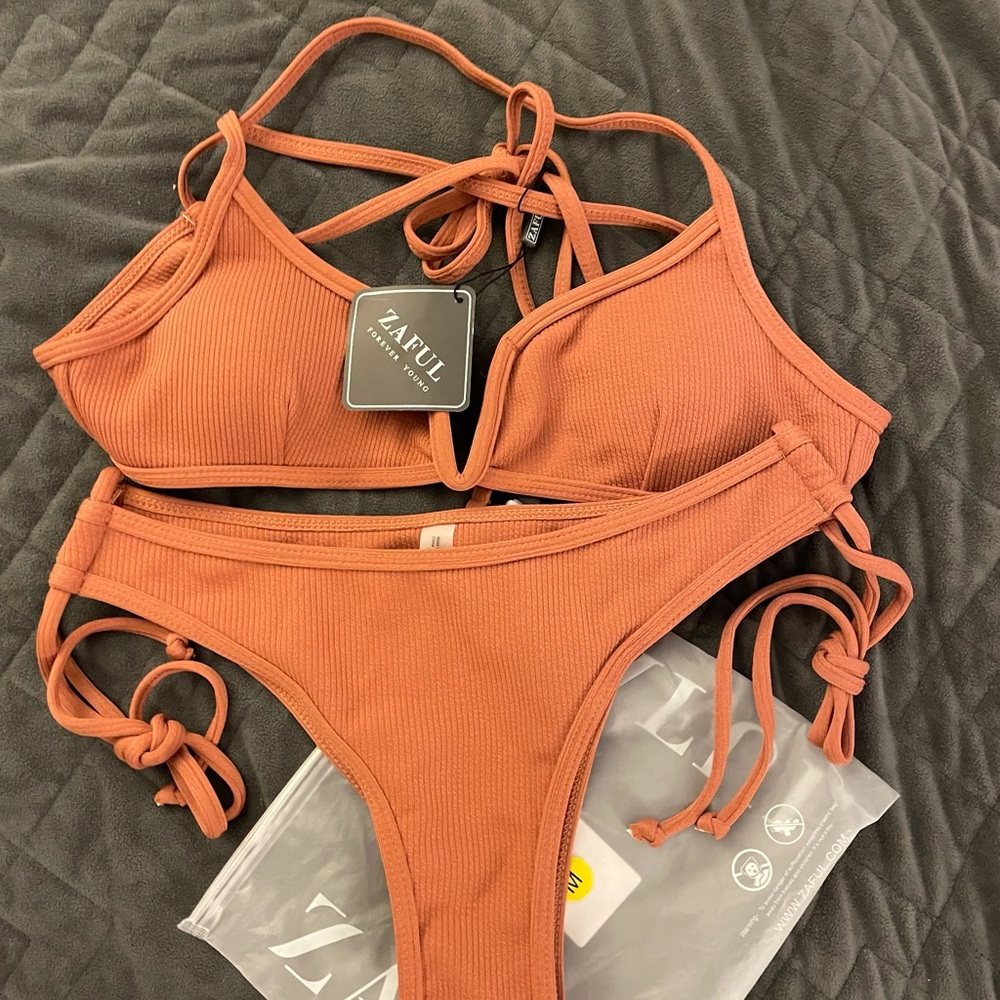 NWT Zaful Brown Bikini